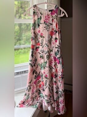 Banana Republic Floral Bird/Botanical Print Midi Dress Wedding Guest Party Sz 4P